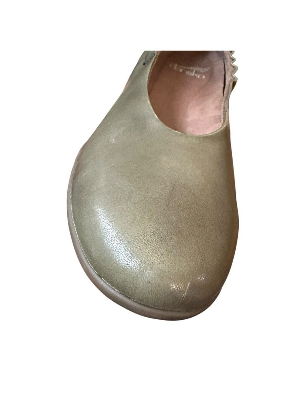 DANSKO Kira Ballet Flat Womens 37/6.5 Green Leather Round Toe Comfort Cushioned - Picture 9 of 10